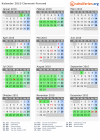 Kalender 2010 mit Ferien und Feiertagen Clermont-Ferrand