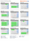 Kalender 2010 mit Ferien und Feiertagen Nancy-Metz