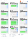 Kalender 2010 mit Ferien und Feiertagen Nizza