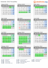 Kalender 2010 mit Ferien und Feiertagen Versailles