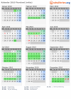 Kalender 2010 mit Ferien und Feiertagen Flevoland (mitte)