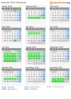 Kalender 2010 mit Ferien und Feiertagen Südholland