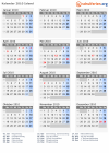 Kalender 2010 mit Ferien und Feiertagen Island