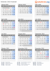 Kalender 2010 mit Ferien und Feiertagen Aostatal