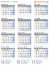 Kalender 2010 mit Ferien und Feiertagen Lombardei