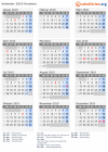 Kalender 2010 mit Ferien und Feiertagen Kroatien