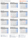Kalender 2010 mit Ferien und Feiertagen Nordmazedonien
