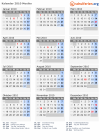 Kalender 2010 mit Ferien und Feiertagen Mexiko