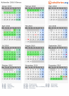 Kalender 2010 mit Ferien und Feiertagen Glarus