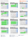 Kalender 2010 mit Ferien und Feiertagen Wallis