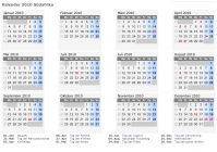 Kalender 2010 mit Ferien und Feiertagen Südafrika