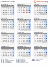 Kalender 2010 mit Ferien und Feiertagen Syrien