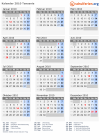 Kalender 2010 mit Ferien und Feiertagen Tansania