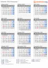 Kalender 2010 mit Ferien und Feiertagen Venezuela