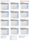 Kalender 2011 mit Ferien und Feiertagen Albanien