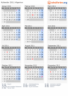 Kalender 2011 mit Ferien und Feiertagen Algerien