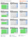 Kalender 2011 mit Ferien und Feiertagen Südaustralien
