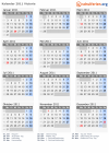 Kalender 2011 mit Ferien und Feiertagen Victoria