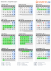 Kalender 2011 mit Ferien und Feiertagen Flandern