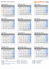 Kalender 2011 mit Ferien und Feiertagen Benin