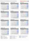 Kalender 2011 mit Ferien und Feiertagen Bosnien und Herzegowina