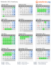 Kalender 2011 mit Ferien und Feiertagen Hamburg