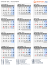 Kalender 2011 mit Ferien und Feiertagen Deutschland