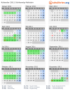 Kalender 2011 mit Ferien und Feiertagen Schleswig-Holstein