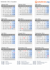 Kalender 2011 mit Ferien und Feiertagen Ecuador