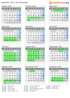 Kalender 2011 mit Ferien und Feiertagen Aix-Marseille