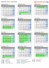 Kalender 2011 mit Ferien und Feiertagen Besançon
