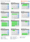 Kalender 2011 mit Ferien und Feiertagen Grenoble