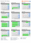 Kalender 2011 mit Ferien und Feiertagen Rouen