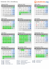 Kalender 2011 mit Ferien und Feiertagen Straßburg