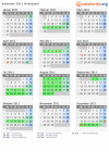 Kalender 2011 mit Ferien und Feiertagen Overijssel