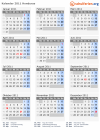 Kalender 2011 mit Ferien und Feiertagen Honduras