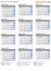 Kalender 2011 mit Ferien und Feiertagen Basilikata