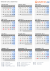 Kalender 2011 mit Ferien und Feiertagen Sardinien