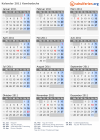 Kalender 2011 mit Ferien und Feiertagen Kambodscha