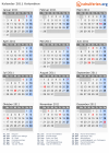 Kalender 2011 mit Ferien und Feiertagen Kolumbien
