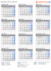 Kalender 2011 mit Ferien und Feiertagen Lettland