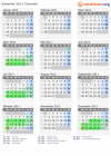 Kalender 2011 mit Ferien und Feiertagen Taranaki
