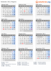 Kalender 2011 mit Ferien und Feiertagen Nigeria