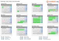 Kalender 2011 mit Ferien und Feiertagen Møre og Romsdal