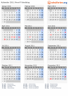 Kalender 2011 mit Ferien und Feiertagen Nord-Tröndelag