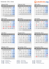 Kalender 2011 mit Ferien und Feiertagen Oslo