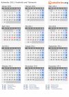 Kalender 2011 mit Ferien und Feiertagen Vestfold und Telemark