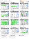Kalender 2011 mit Ferien und Feiertagen Burgenland