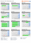 Kalender 2011 mit Ferien und Feiertagen Niederösterreich