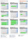 Kalender 2011 mit Ferien und Feiertagen Tirol